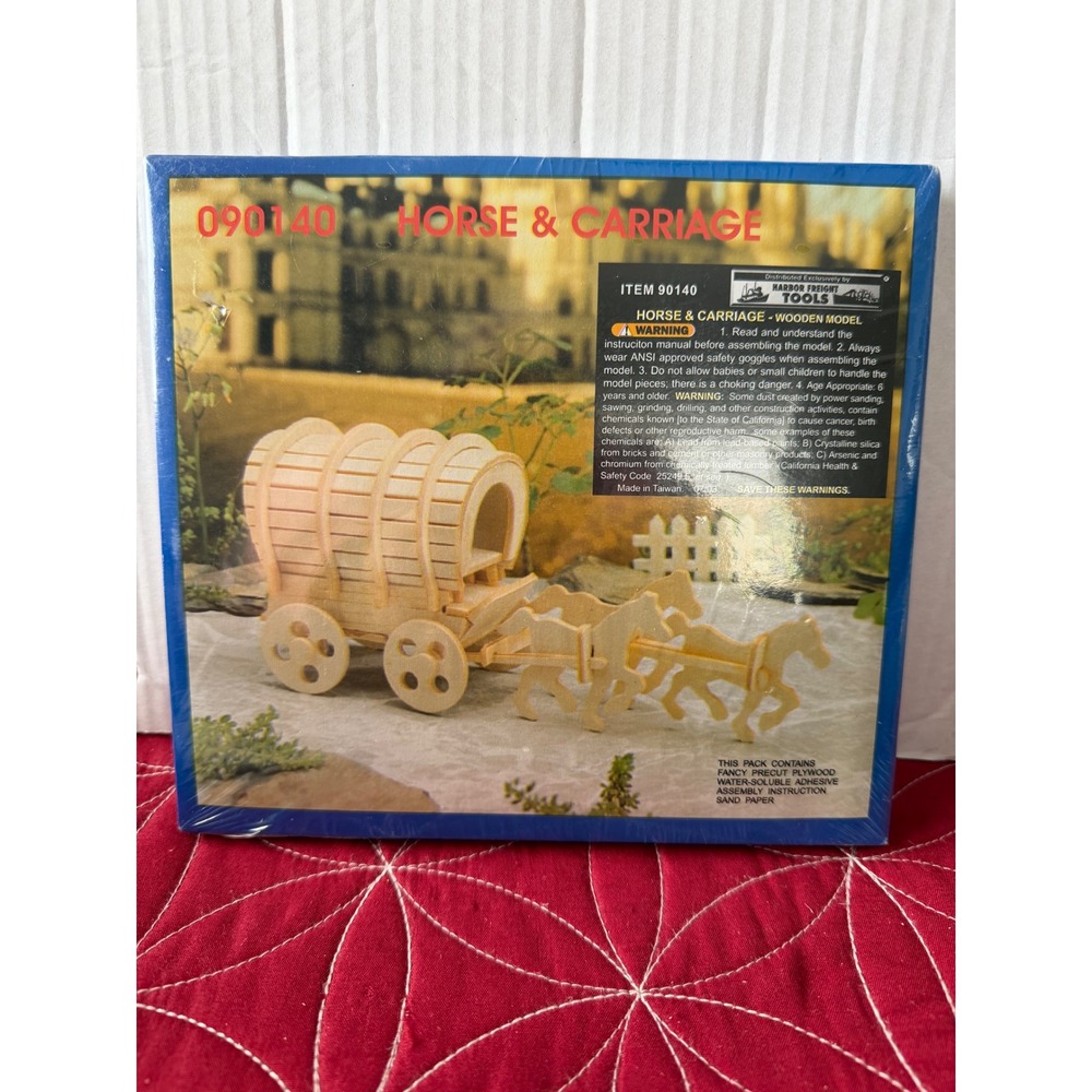 Wooden Model Horse Carriage Kit 090140 DIY‎ Craft Educational Toy